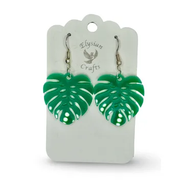 Monstera Leaf Earrings